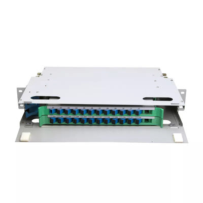 Unità a 19 pollici del quadro d'interconnessione dello scaffale del centro del pannello 24 della fibra di FTTH 1U ODF