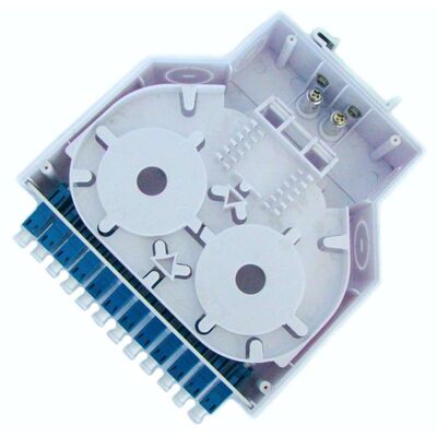 Simplex di plastica degli adattatori Lc/Upc del contenitore di terminale della fibra ottica del supporto della ferrovia di baccano dell'ABS 12