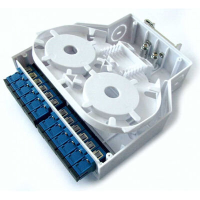 Simplex di plastica degli adattatori Lc/Upc del contenitore di terminale della fibra ottica del supporto della ferrovia di baccano dell'ABS 12