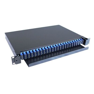 Tipo scivolamento a fibra ottica del cassetto del centro 1U della scatola 48 del pannello di termine
