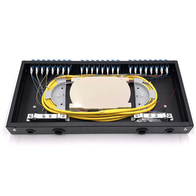 Sc LC del centro di fibre ottiche 19" 24 del quadro d'interconnessione del supporto di scaffale 1U con i vassoi della giuntura