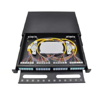 Scanalatura duplex del quadro d'interconnessione di fibra 1U di LC dei quadri d'interconnessione di 96FO MPO MTP 12