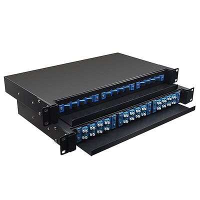 i 19" 24 centri dell'interno a fibra ottica del supporto di scaffale del quadro d'interconnessione del porto 1U ODF 24