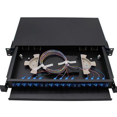 i 19" 24 centri dell'interno a fibra ottica del supporto di scaffale del quadro d'interconnessione del porto 1U ODF 24