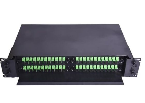 Tipo a 19 pollici a fibra ottica di tirata di 48 bocche montato scaffale del quadro d'interconnessione di Fc ODF
