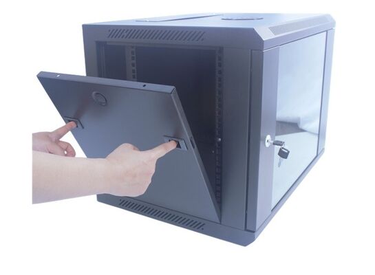Governo 19" dello scaffale del server 9U Governo di dati del supporto della parete/scaffale neri smontabili della rete