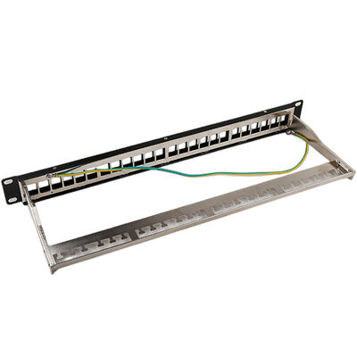 1U 24 spazio in bianco del quadro d'interconnessione del supporto di scaffale del quadro d'interconnessione del porto STP RJ45 Cat6
