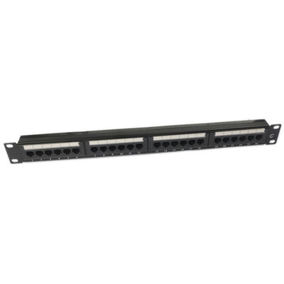 Spazio in bianco trapezoidale RJ45 del quadro d'interconnessione del quadro d'interconnessione del porto CAT6 di UTP 24 1U