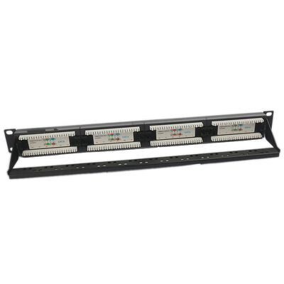 Spazio in bianco trapezoidale RJ45 del quadro d'interconnessione del quadro d'interconnessione del porto CAT6 di UTP 24 1U