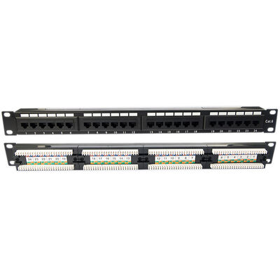 quadri d'interconnessione Unshielded trapezoidale in bianco del porto CAT5E del quadro d'interconnessione 1U 24