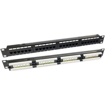 quadri d'interconnessione Unshielded trapezoidale in bianco del porto CAT5E del quadro d'interconnessione 1U 24