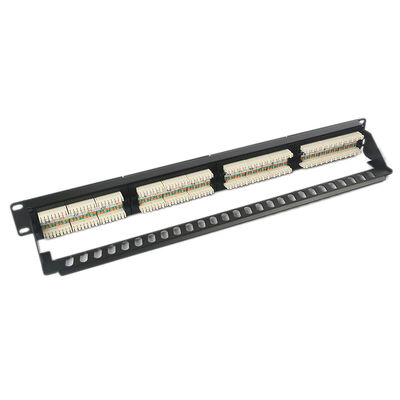 quadro d'interconnessione Unshielded della chiave di volta del porto 1U 24 RJ45 trapezoidale antipolvere