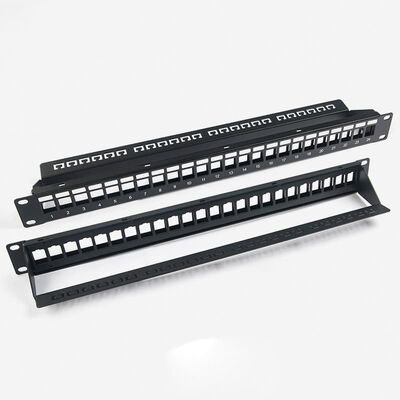Quadro d'interconnessione Unshielded in bianco del porto RJ45 24 1U del quadro d'interconnessione della rete