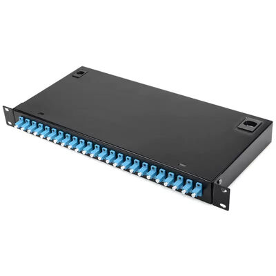 Accoppiatore duplex di LC del quadro d'interconnessione del metallo FTTH Wallmount della scatola Rackmount 24 di termine