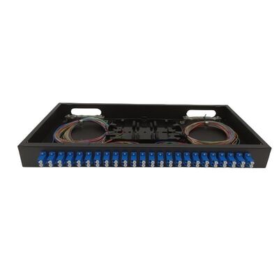 Pannello patch in fibra ottica per montaggio a parete FTTH ODF 48 fibre con trecce accoppiatore duplex LC