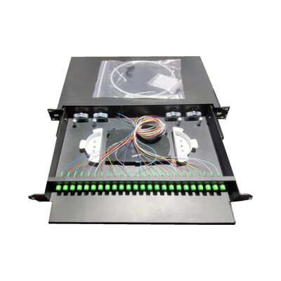24C FC APC Fiber Count Optical Patch Panel per la fibra G652D / G657A1