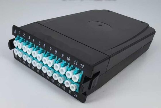 24 nuclei MPO-LC MTP-LC SM OM3 OM4 Om5 cassette breakout Moduli di plastica