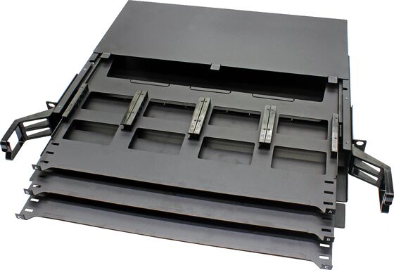 1U 144 Core MTP MPO -LC Pannello di permutazione ODF Chassis tipo scorrevole per 12 Cassette