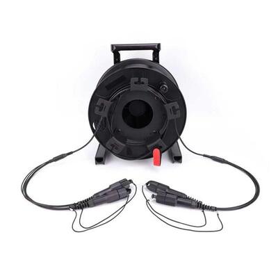 4 6 8 12 24 Core Single Mode OS2 Tactical Armored Fiber Optic Cable Reel LC SC Connector TPU Patch Cord per Novastar Led Wall