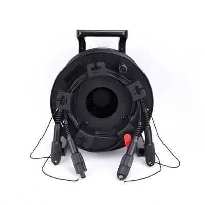4 6 8 12 24 Core Single Mode OS2 Tactical Armored Fiber Optic Cable Reel LC SC Connector TPU Patch Cord per Novastar Led Wall